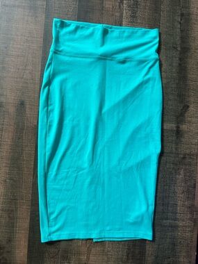 bebe Teal Stretch Skirt